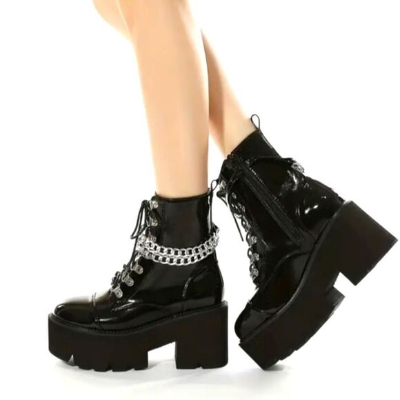 Punk platform boots sz 7 - Picture 8 of 17